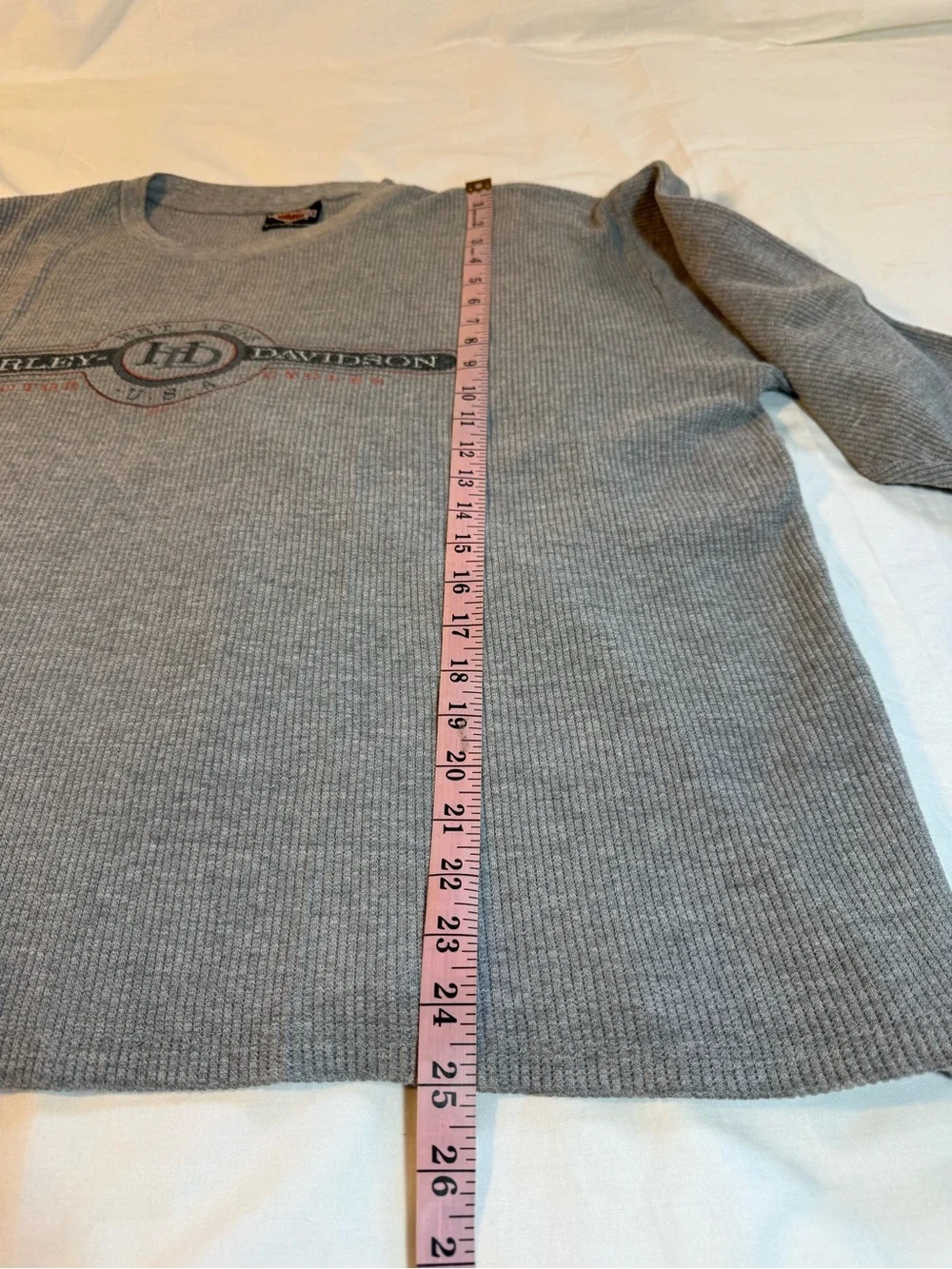 Harley-Davidson Men's Gray Long-Sleeve Thermal Shirt